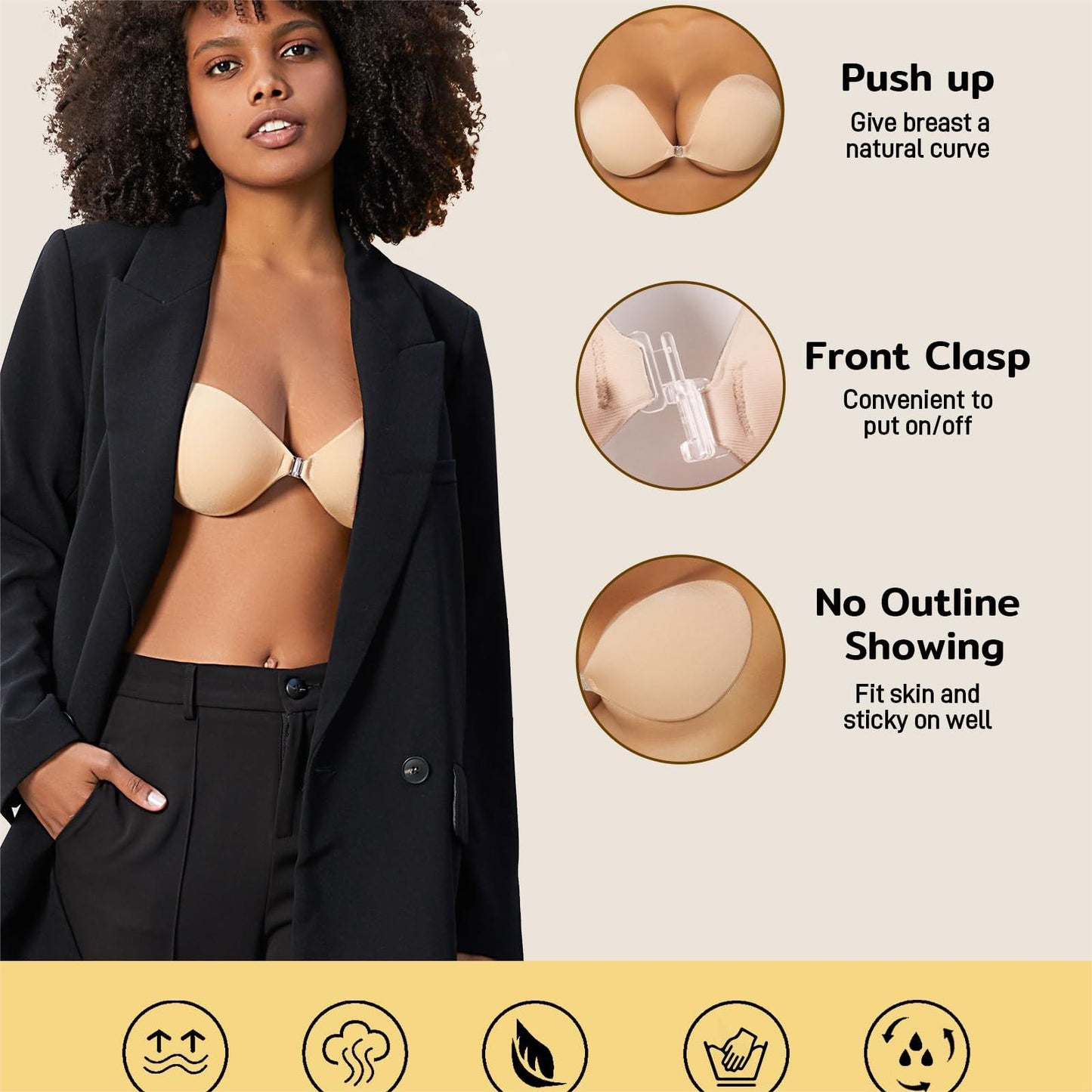 🔥2025 New Arrival 🔥Strapless Push up Bras & Adhesive Bra