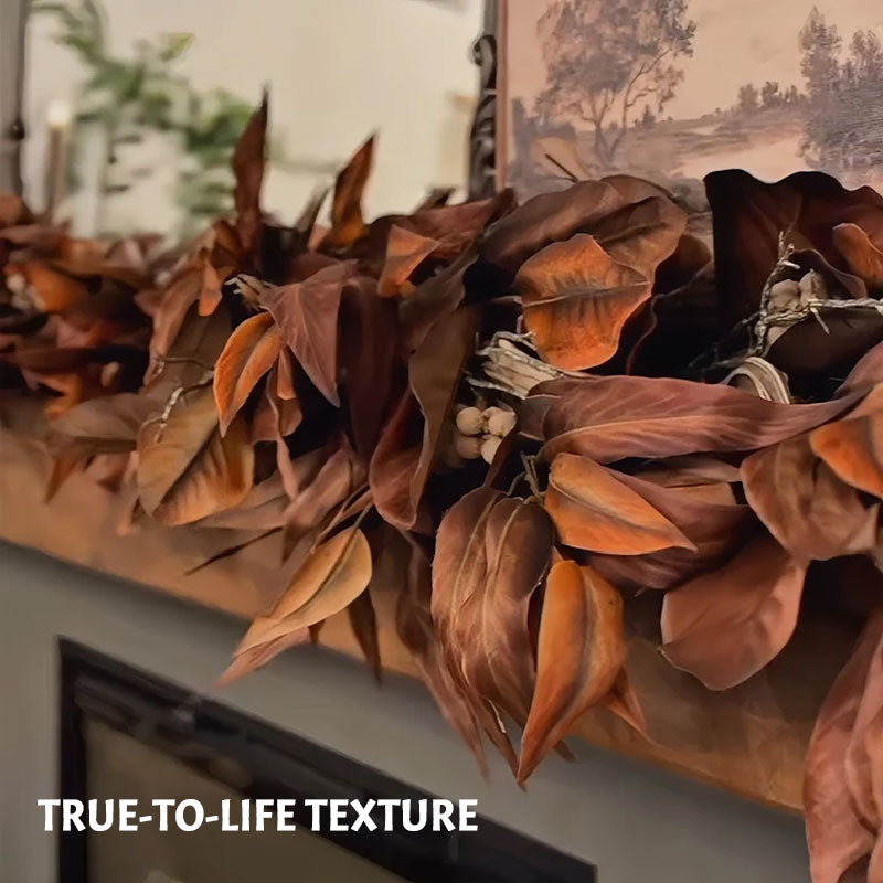 🔥Hot Sale🔥Brown Magnolia Leaf Garland