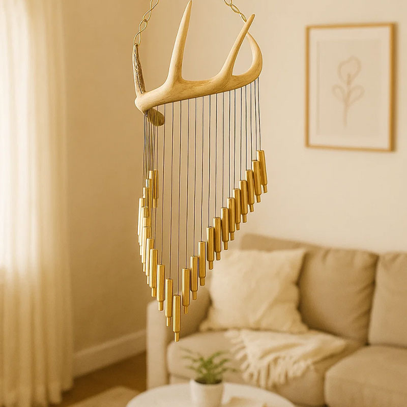 🔥2025 New Arrival🔥New Whitetail Antler Chime with .270 Brass Bells