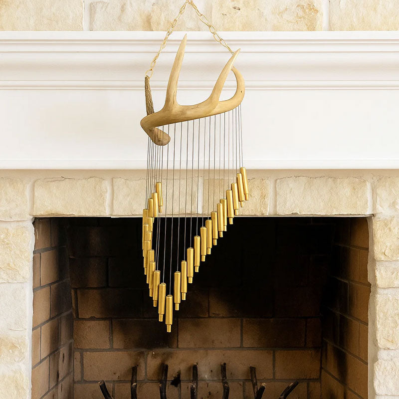🔥2025 New Arrival🔥New Whitetail Antler Chime with .270 Brass Bells