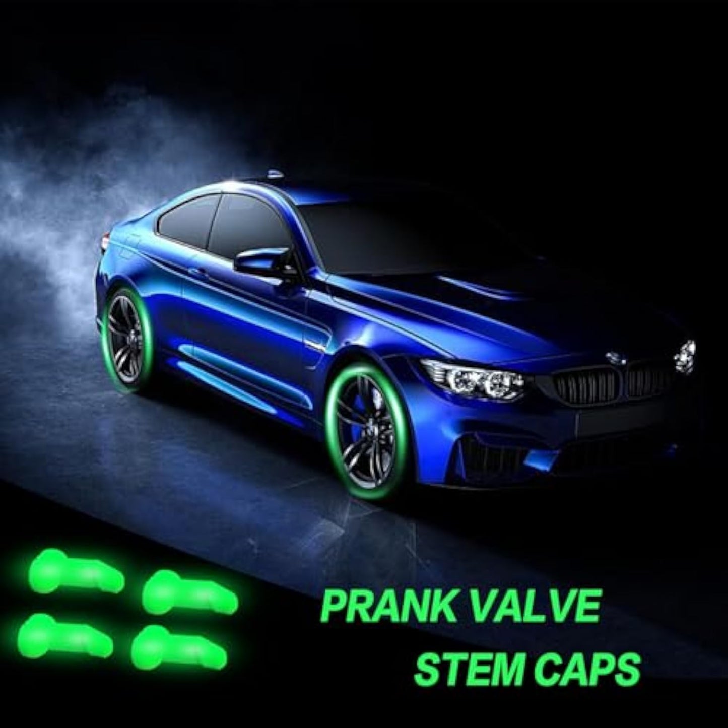❤️Highly recommended💥Glow in The Dark Prank Valve Stem Caps