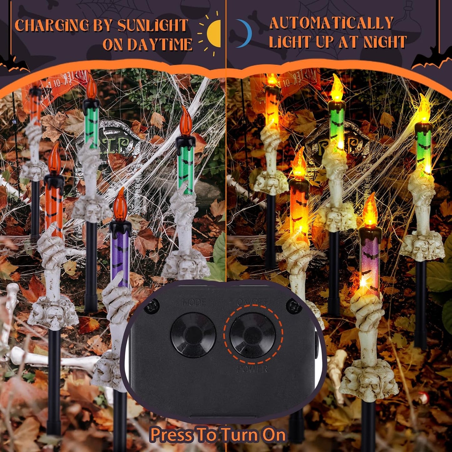 🔥2025 New Arrival 🔥💀Solar Powered Skull Candle Light