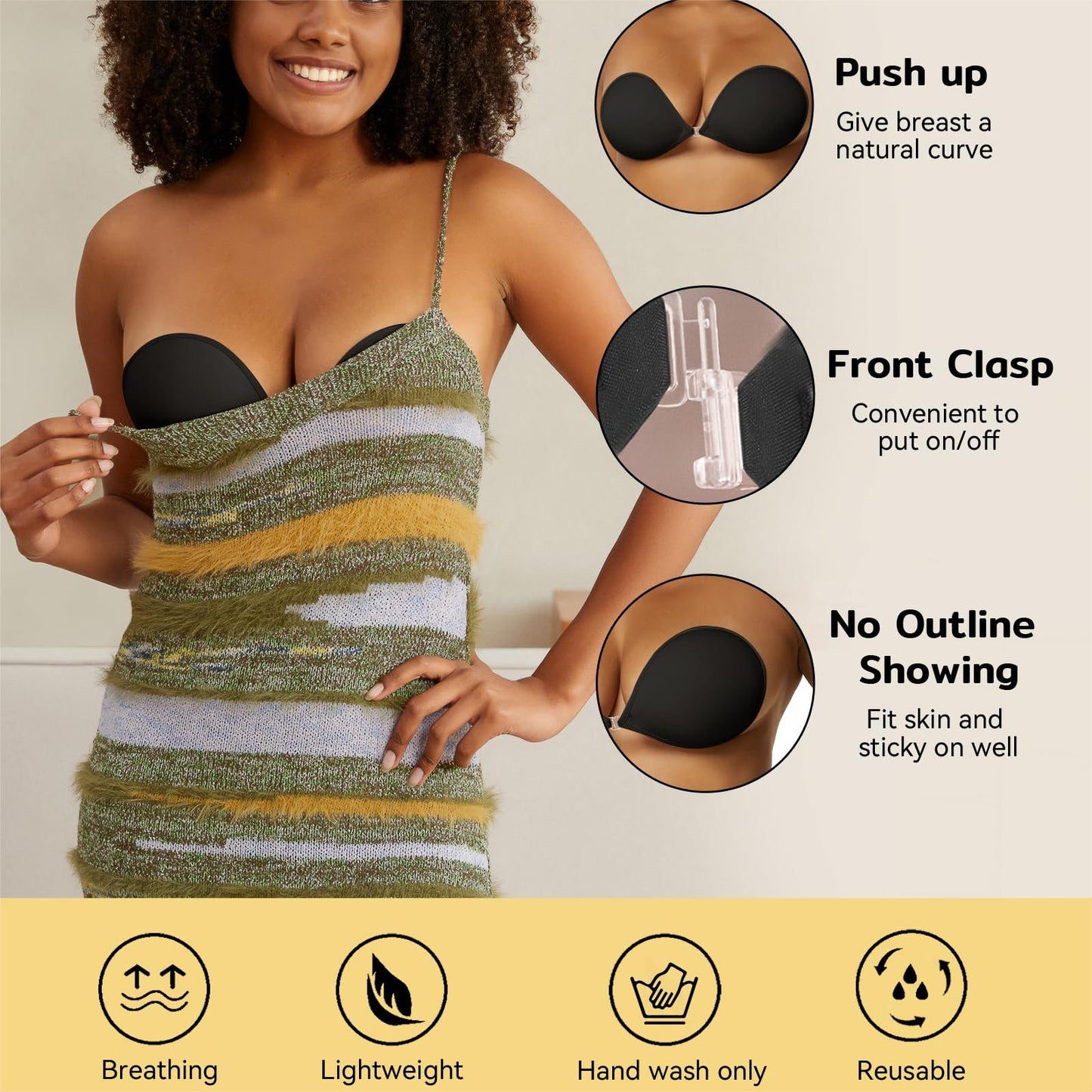 🔥2025 New Arrival 🔥Strapless Push up Bras & Adhesive Bra