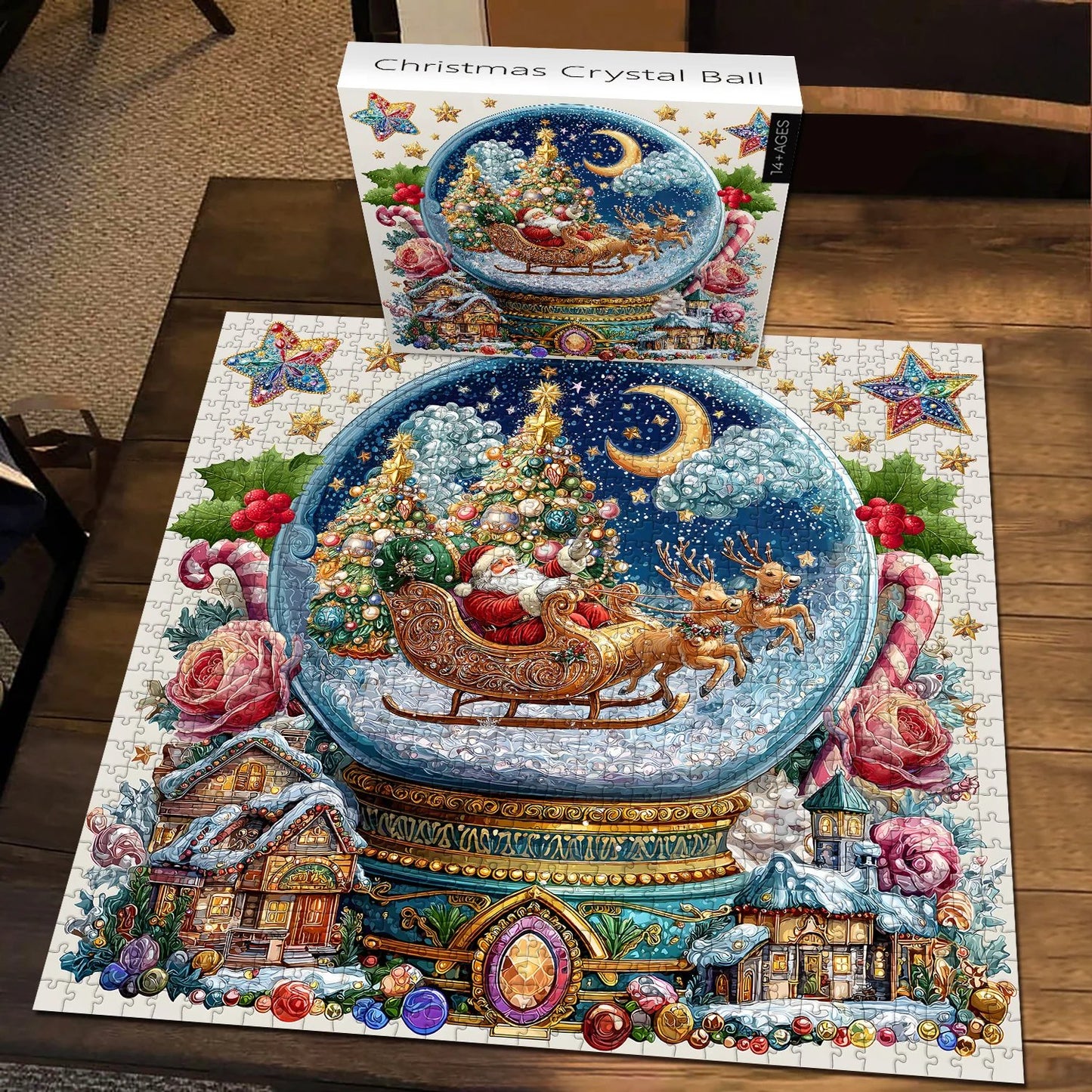 🎄🎅Christmas Crystal Ball Jigsaw Puzzles 1024 Pieces