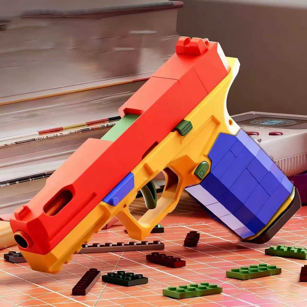 BAZILBAZOS Tactical DIY Building Block Handle Set