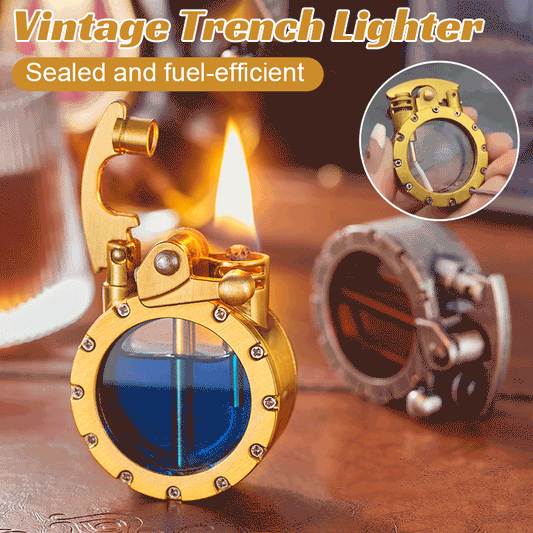 🔥2025 New Arrival 🔥💖🎁Vintage Trench Lighter Transparent Kerosene Antique Steampunk