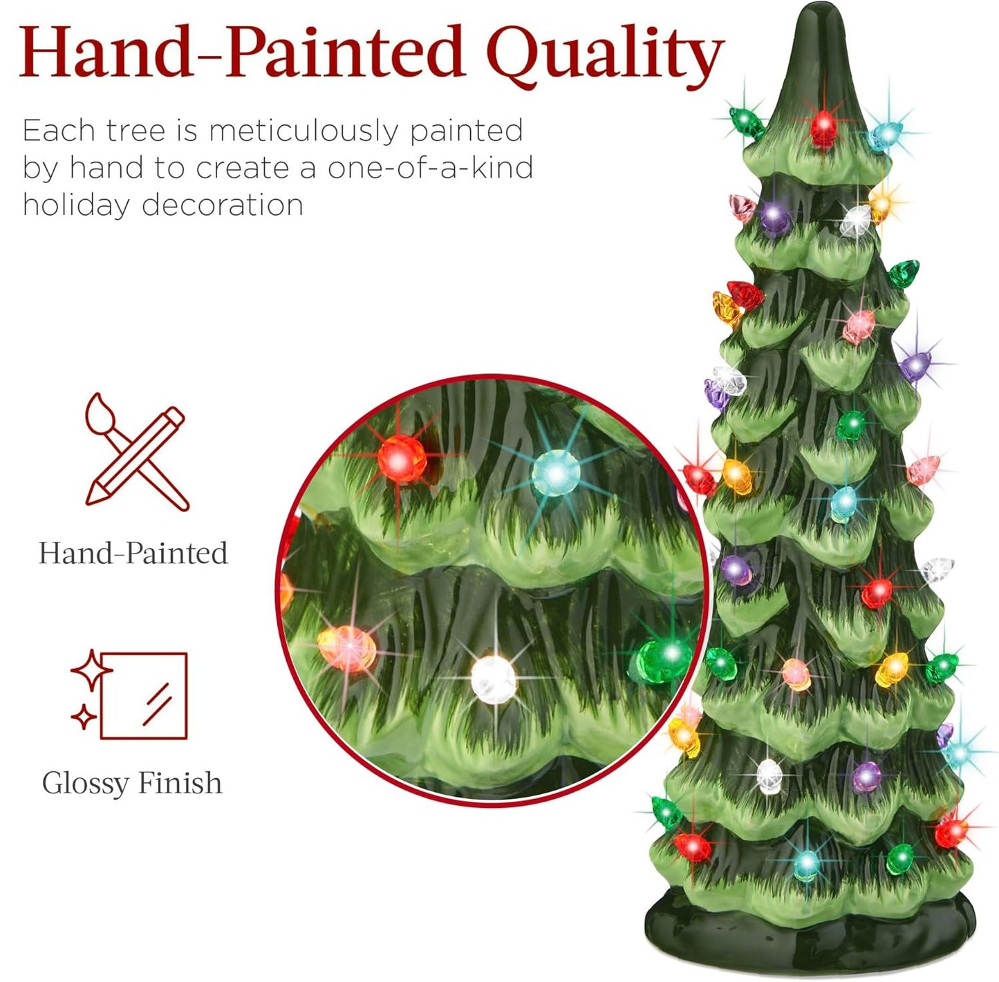 🎉Retro Hand-Painted Tabletop Christmas Trees🎄