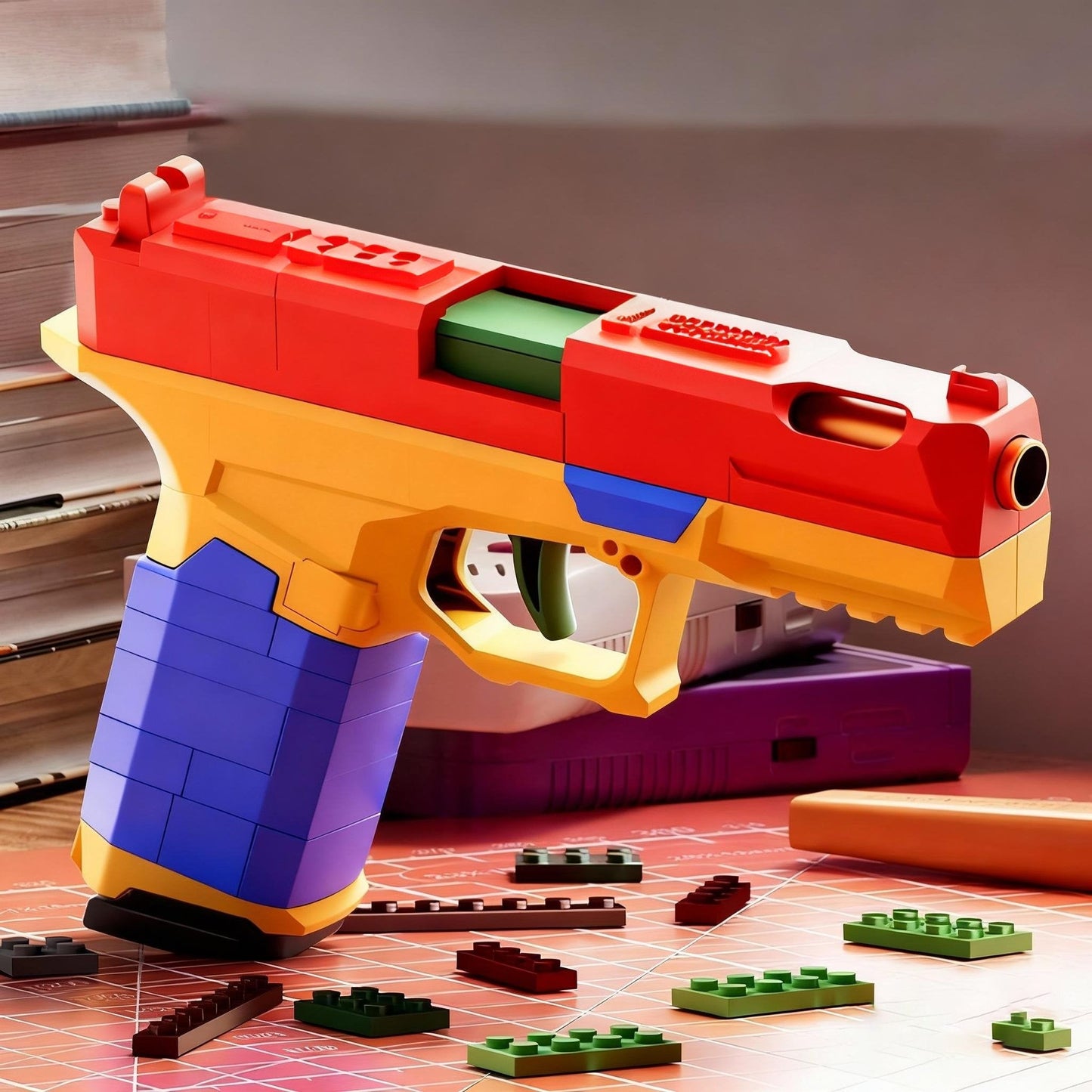 BAZILBAZOS Tactical DIY Building Block Handle Set