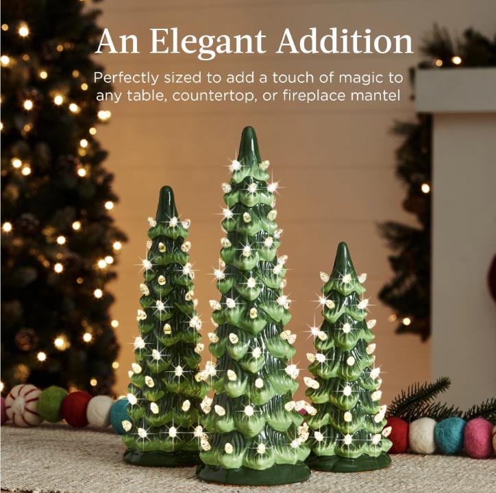 🎉Retro Hand-Painted Tabletop Christmas Trees🎄