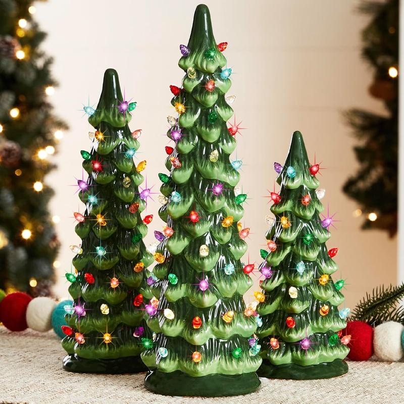 🎉Retro Hand-Painted Tabletop Christmas Trees🎄