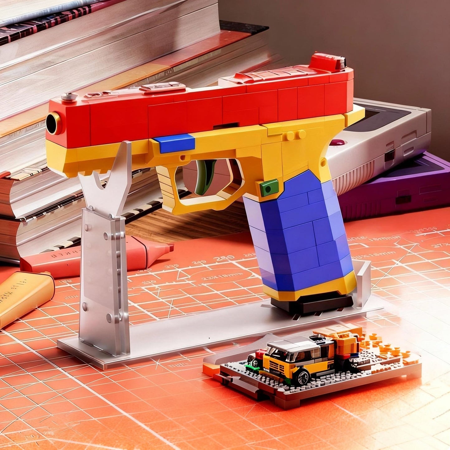 BAZILBAZOS Tactical DIY Building Block Handle Set