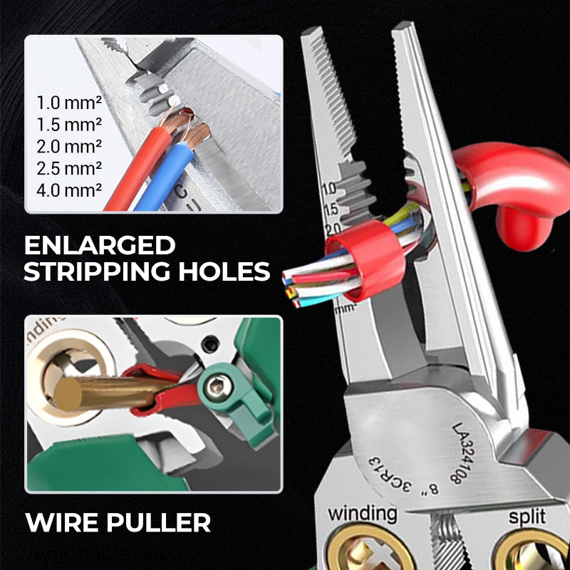 🔥8-in-1 Multi-Functional Wire Stripper Scissors With Electrical Test