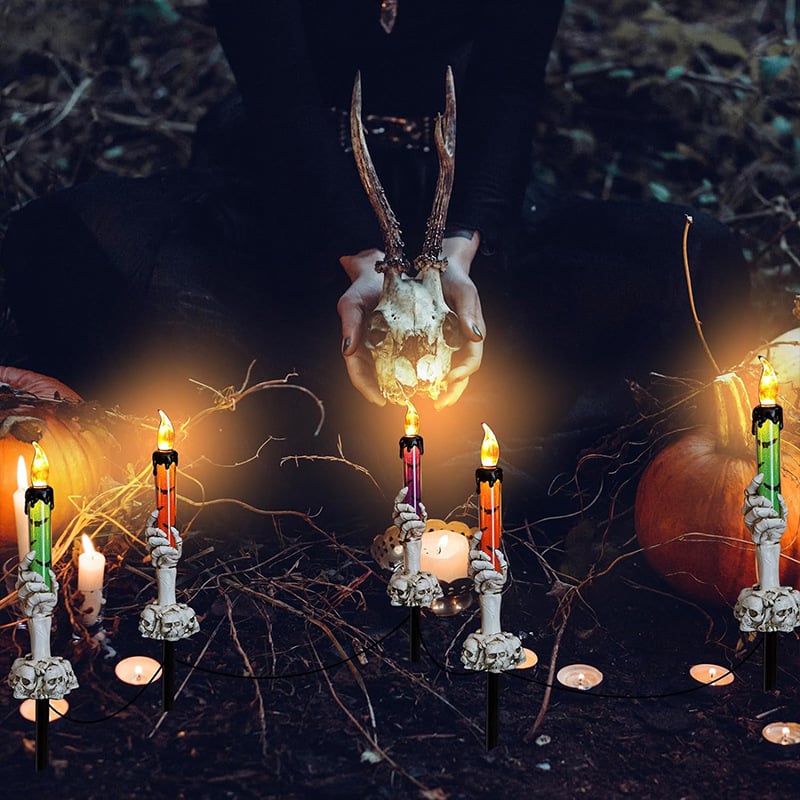 🔥2025 New Arrival 🔥💀Solar Powered Skull Candle Light