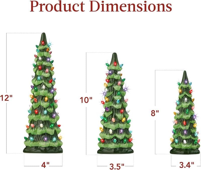 🎉Retro Hand-Painted Tabletop Christmas Trees🎄