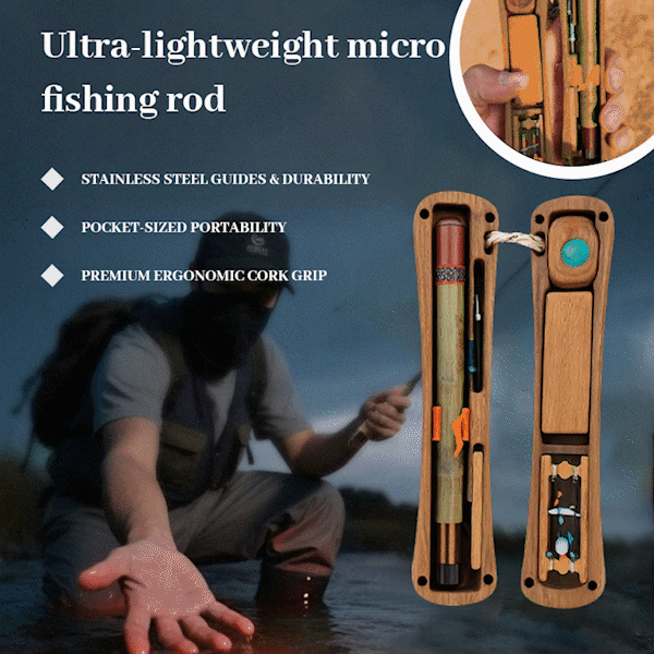 🎣Ultra-lightweight micro fishing rod