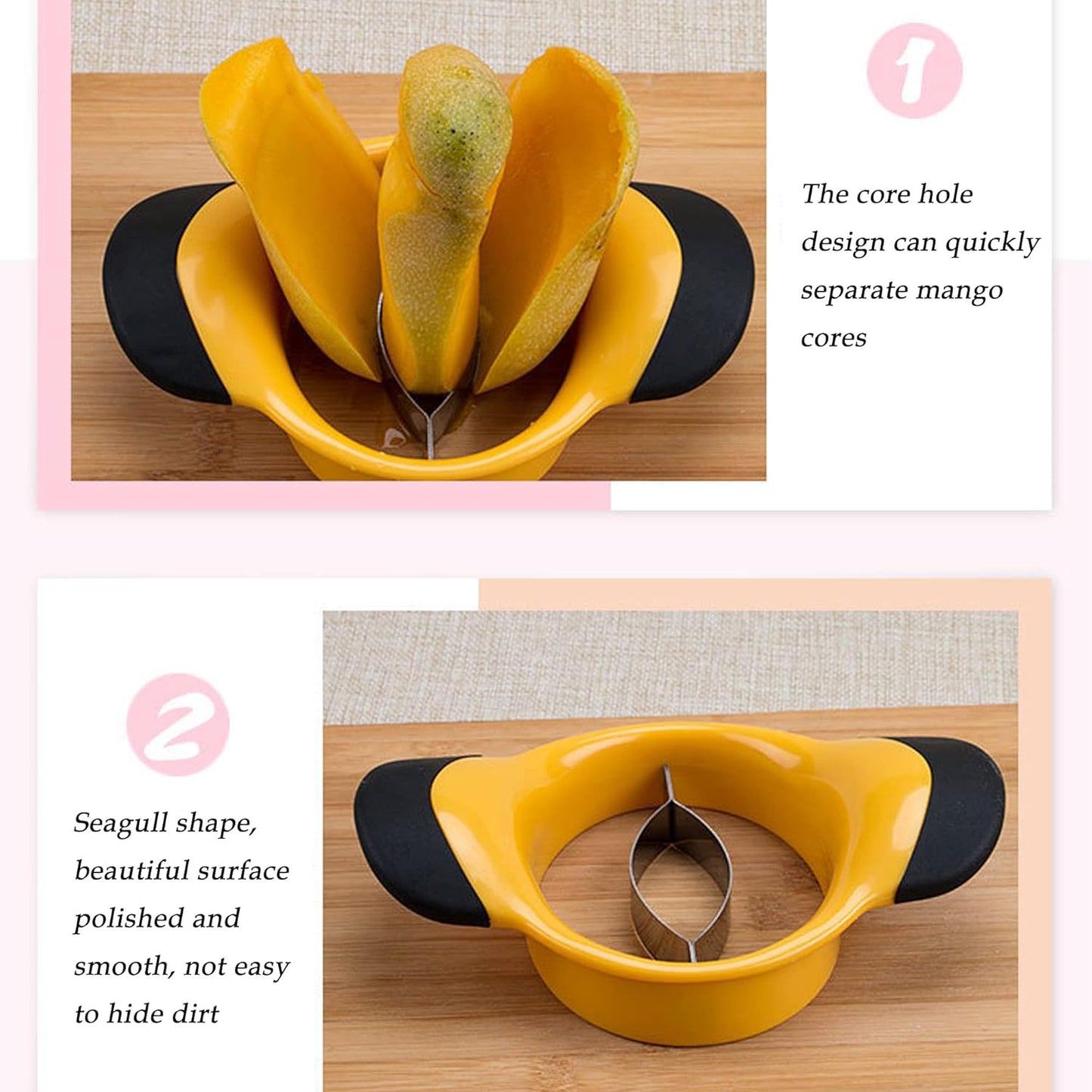 🥭 #1 Trending Mango Slicer & Corer Tool – Easy Prep for Juicy Mangoes!
