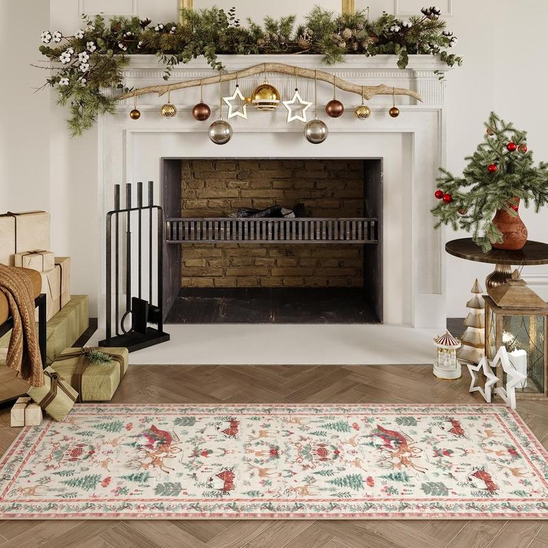 🦌Christmas Deer Santa Rug