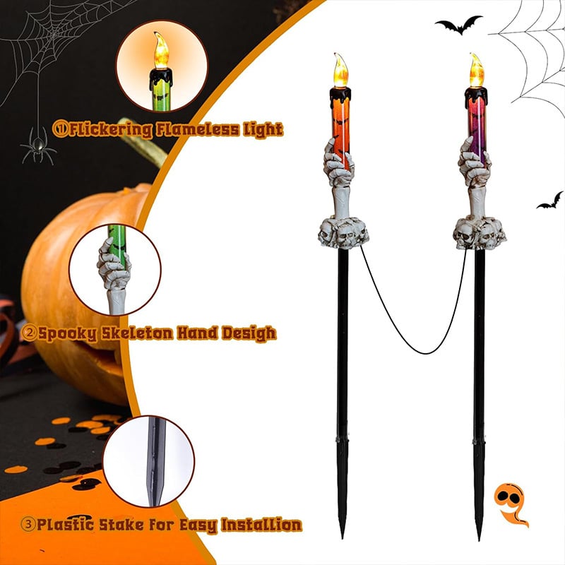 🔥2025 New Arrival 🔥💀Solar Powered Skull Candle Light