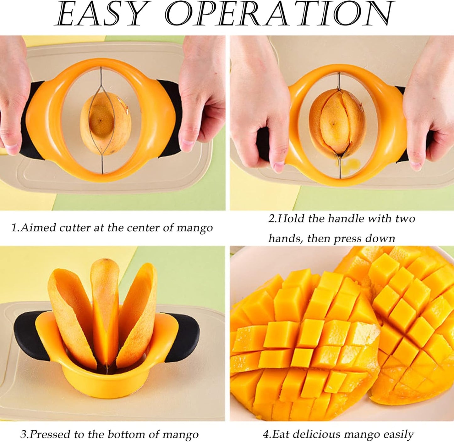🥭 #1 Trending Mango Slicer & Corer Tool – Easy Prep for Juicy Mangoes!