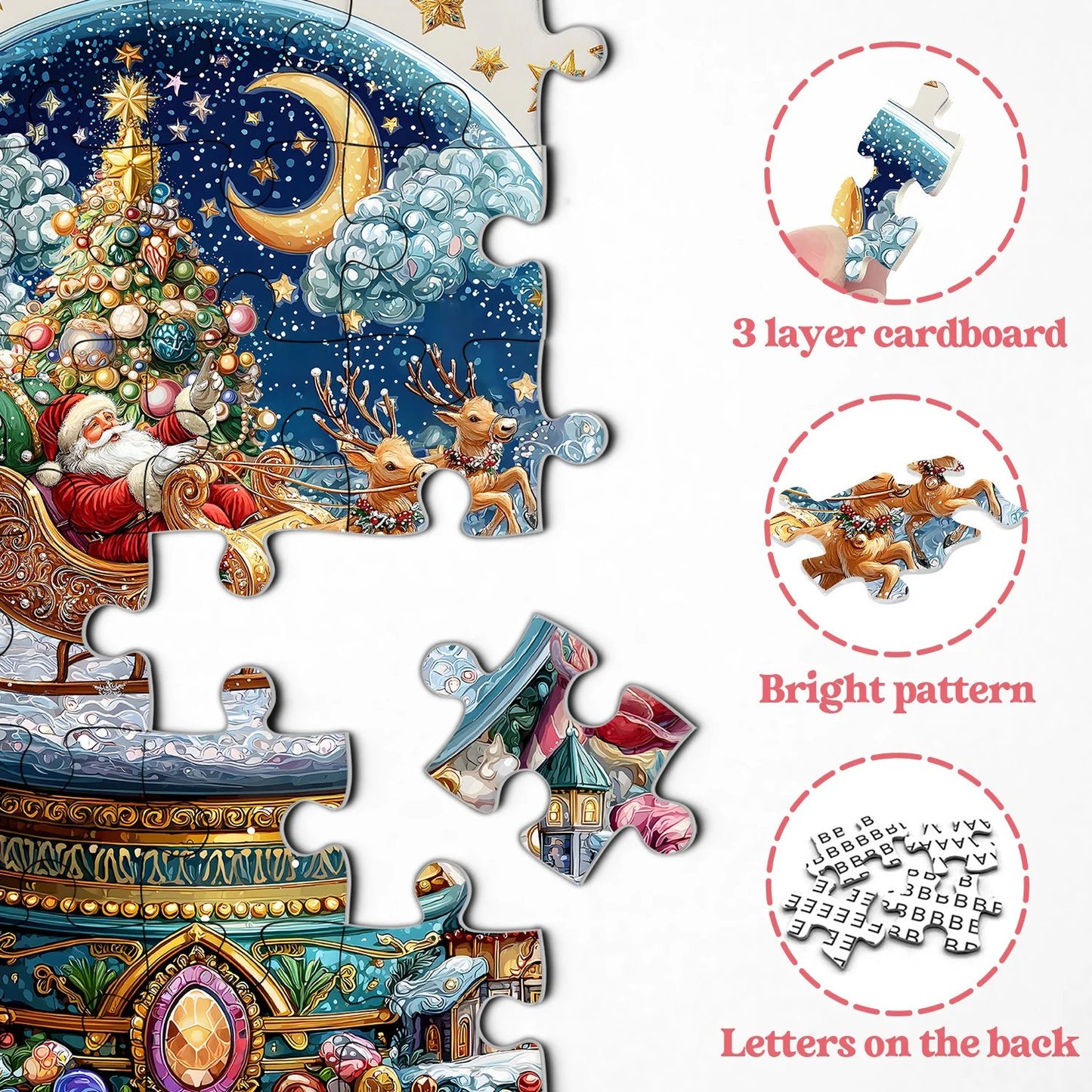 🎄🎅Christmas Crystal Ball Jigsaw Puzzles 1024 Pieces