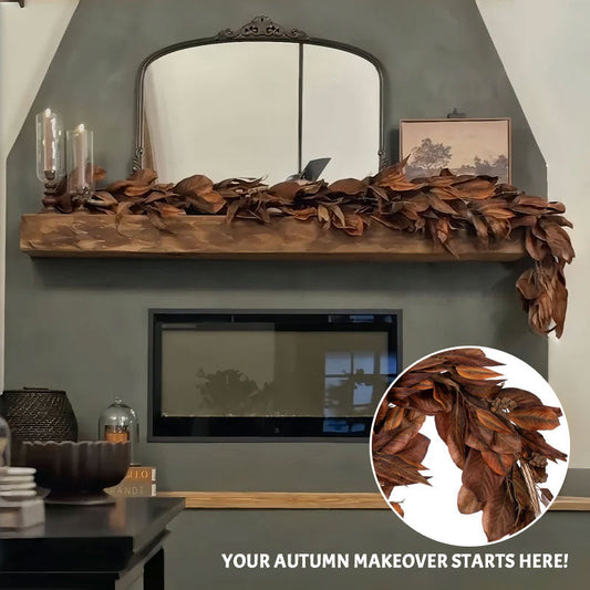 🔥Hot Sale🔥Brown Magnolia Leaf Garland