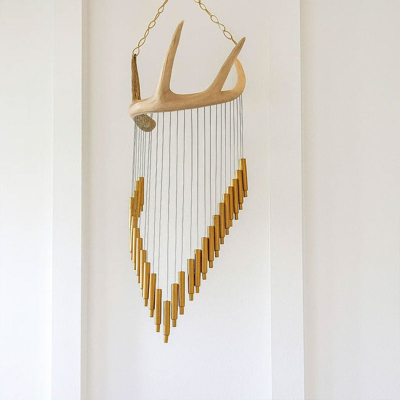 🔥2025 New Arrival🔥New Whitetail Antler Chime with .270 Brass Bells