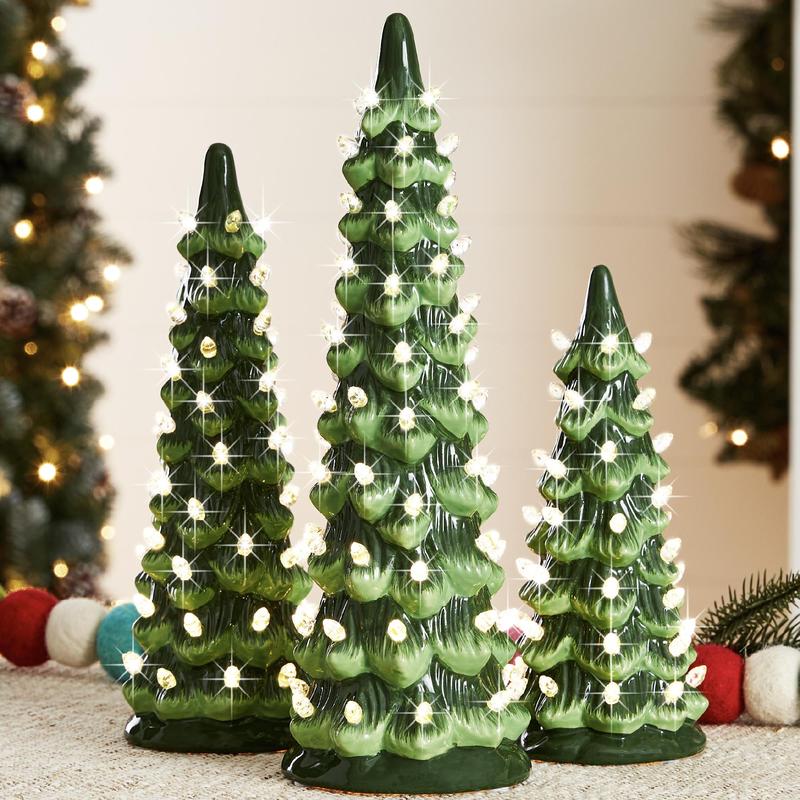 🎉Retro Hand-Painted Tabletop Christmas Trees🎄