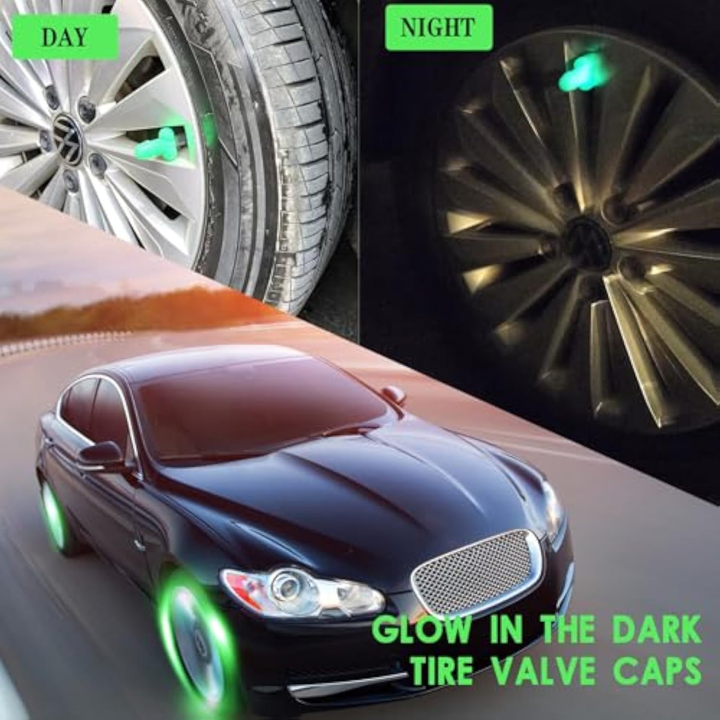 ❤️Highly recommended💥Glow in The Dark Prank Valve Stem Caps